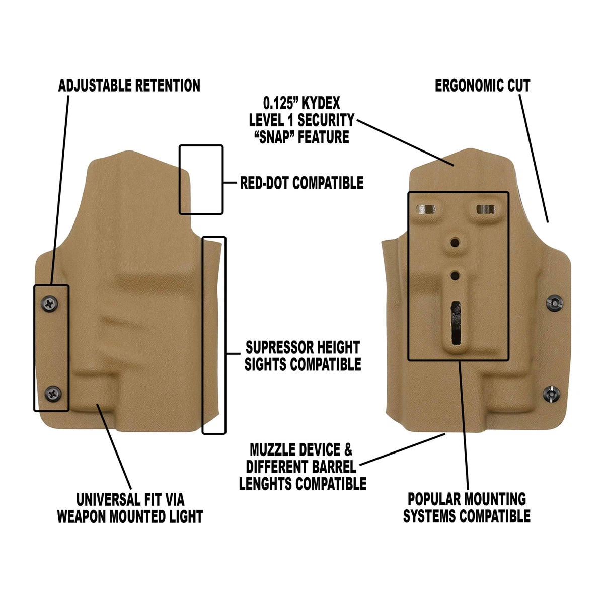 Björn Tactical© Firefly Universal Holster For Olight PL-PRO VALKYRIE