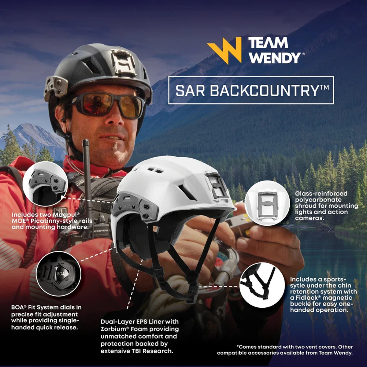  Team Wendy® SAR BACKCOUNTRY™ Helmet