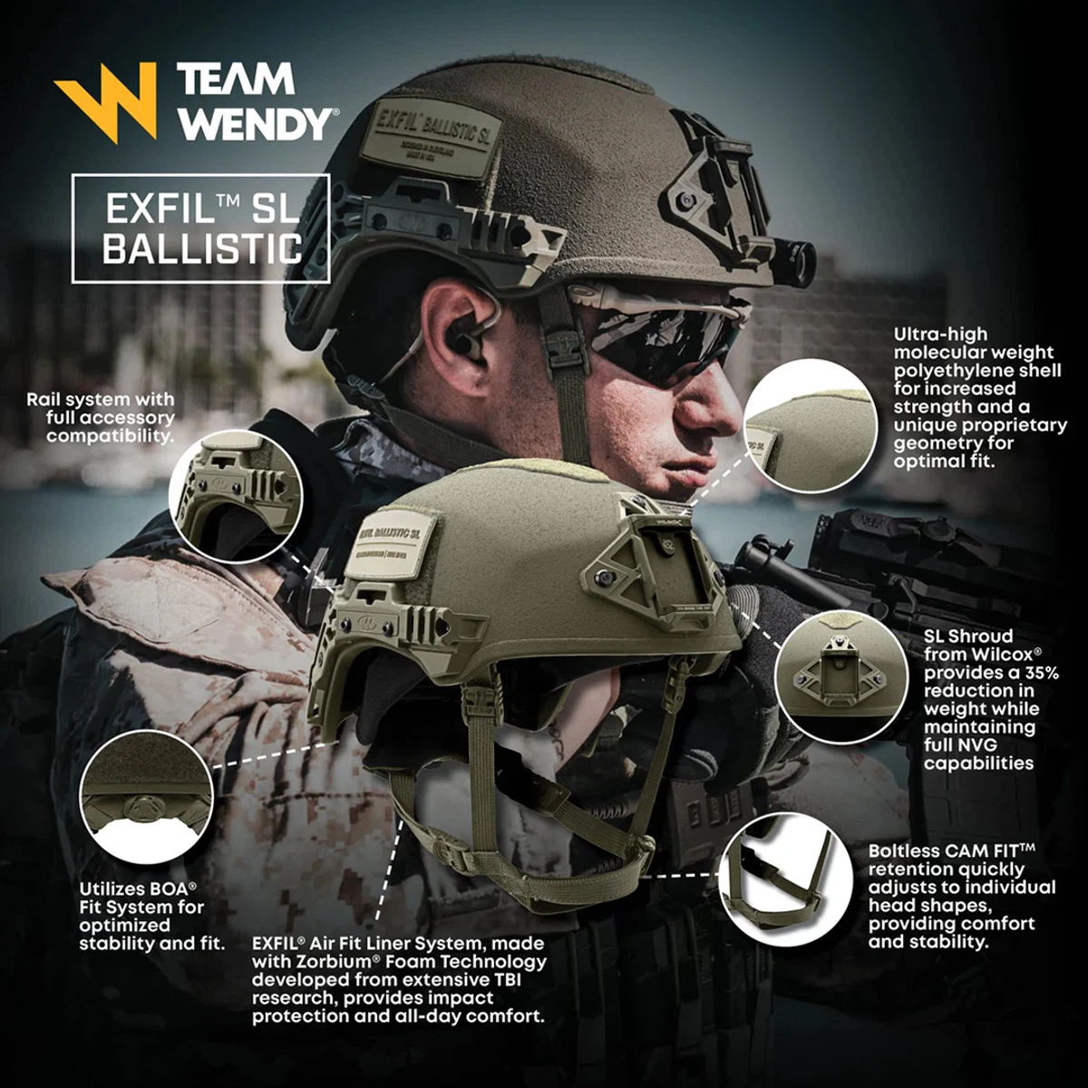 Team Wendy® EXFIL® SL BALLISTIC Helmet