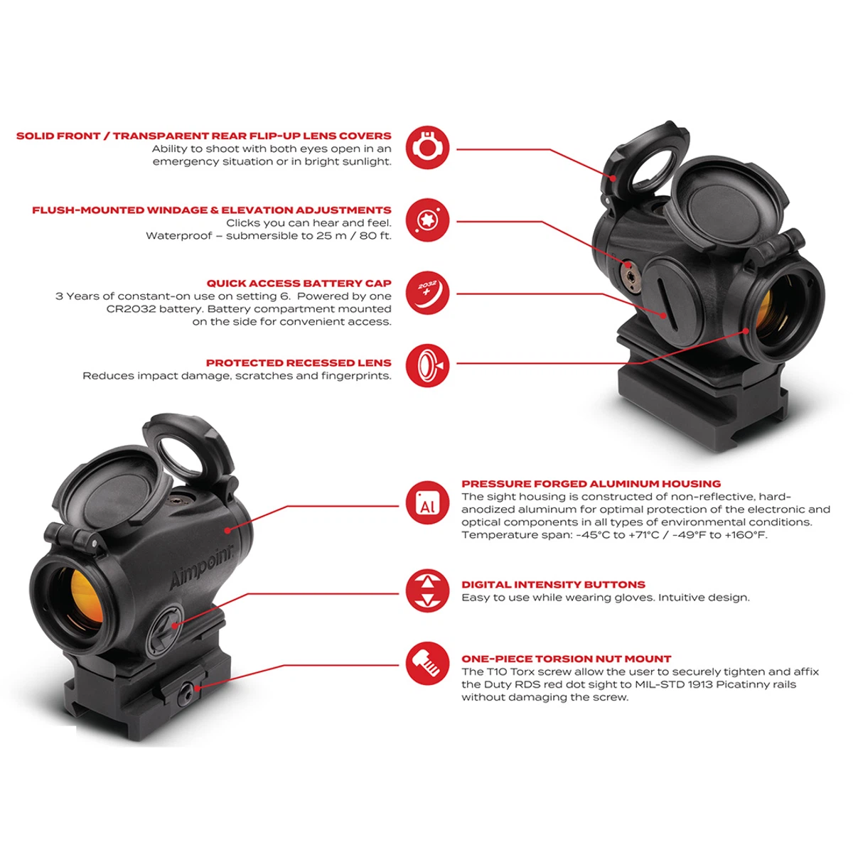 Aimpoint® Duty RDS™ w/ 39 mm Spacer (2 MOA)